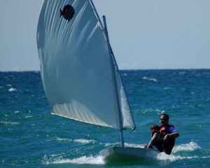 Father son sailing