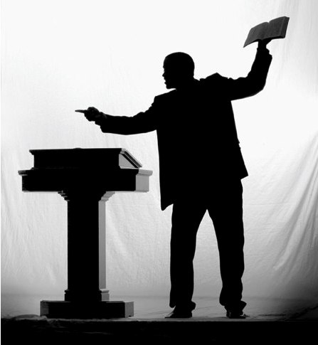 preacher in pulpit