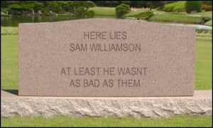 Here lies Sam Williamson